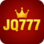 JQ777 game logo showing golden design on red background, symbolizing Pakistan’s top online casino and betting app with fast deposits and withdrawals.