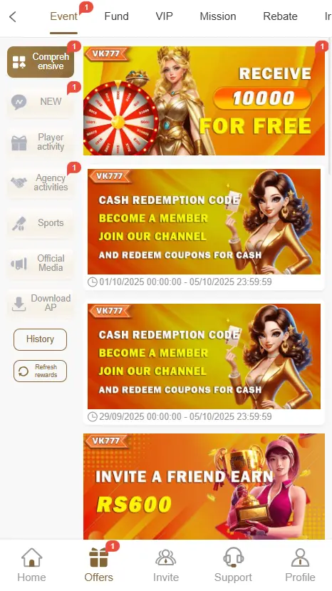 Vk777 Game Download Screenshot