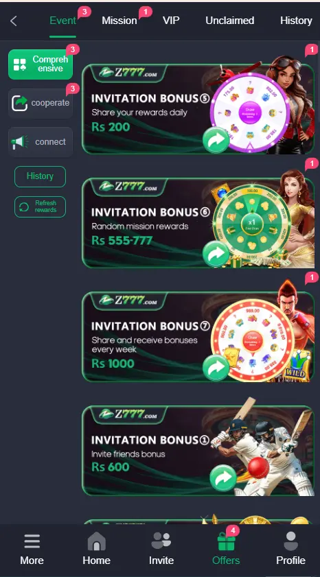 Z777 Game Download App Screenshot