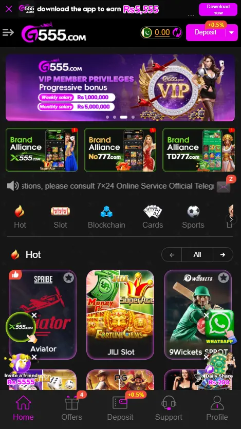 G555 online gaming platform showing players winning cash rewards and enjoying exciting gameplay.